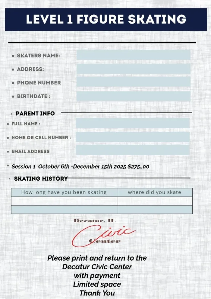 Level 1 figure skating application